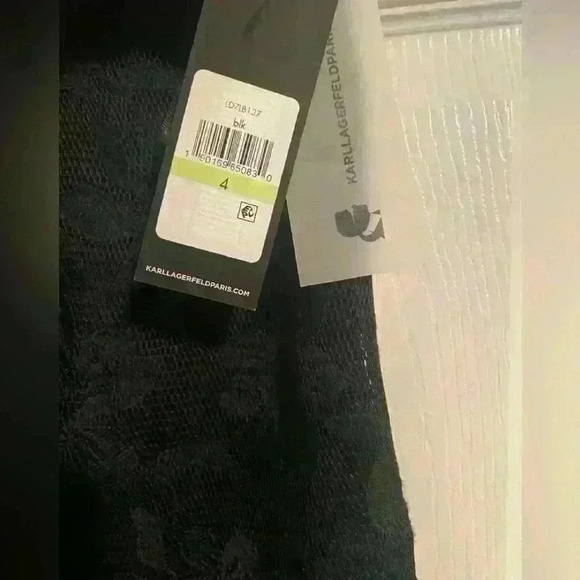 Nwt Karl Lagerfeld Dress Black lace size 4 - Picture 3 of 5